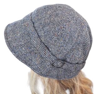 Mucros Weavers Wool Tweed Flapper Hat Downton Abbey Made in Ireland Adjustable